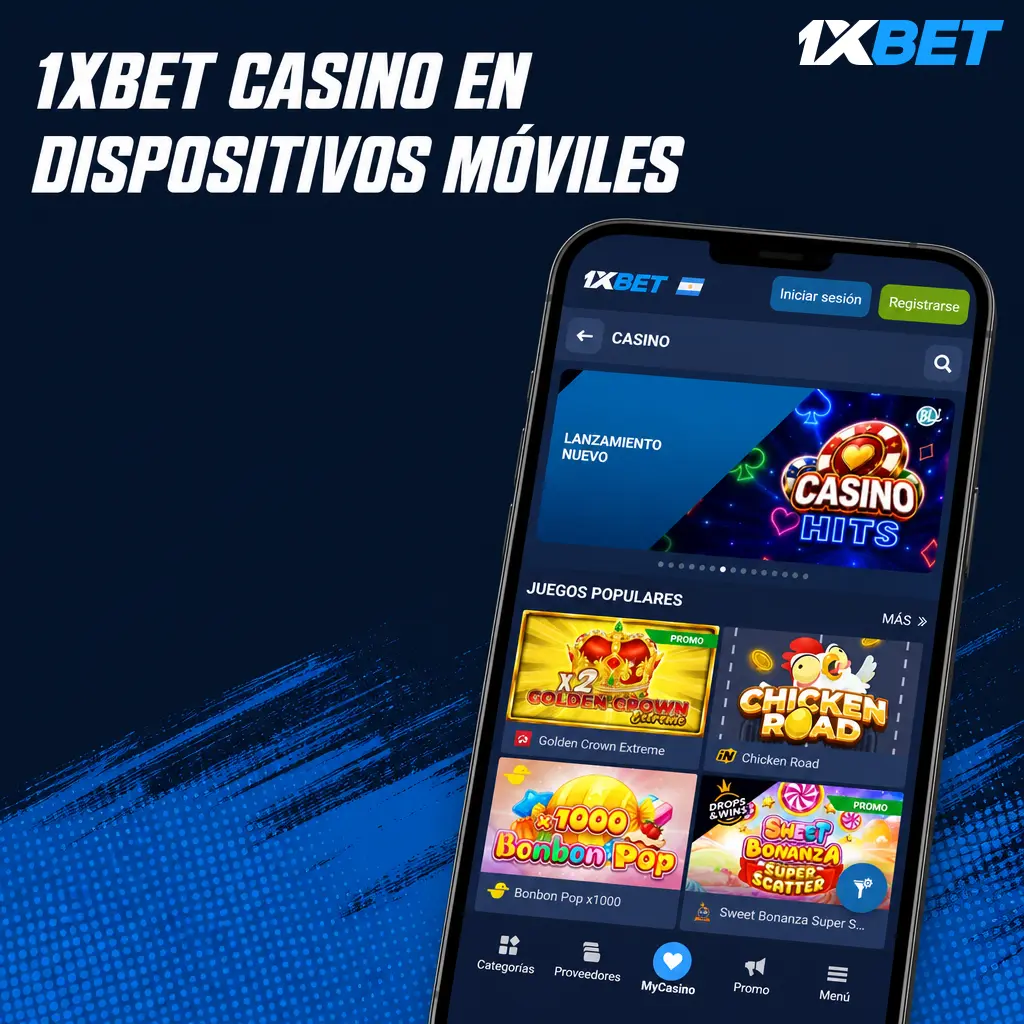 Casino 1xbet en celular: app para Android e iOS con tragamonedas, depósito rápido y acceso biométrico sin salir del juego.