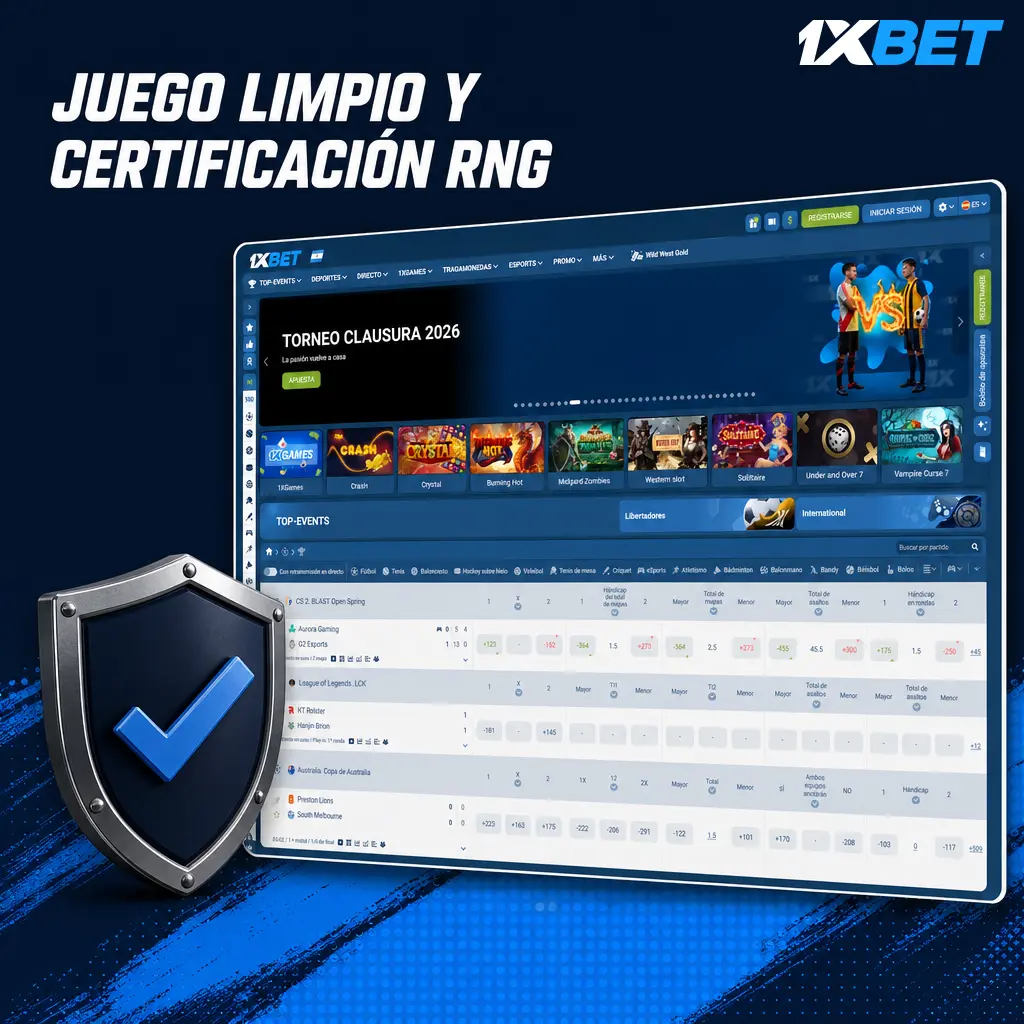 Certificación RNG y juego limpio en 1xbet: generadores auditados, tecnología Provably Fair y RTP transparente en cada juego
