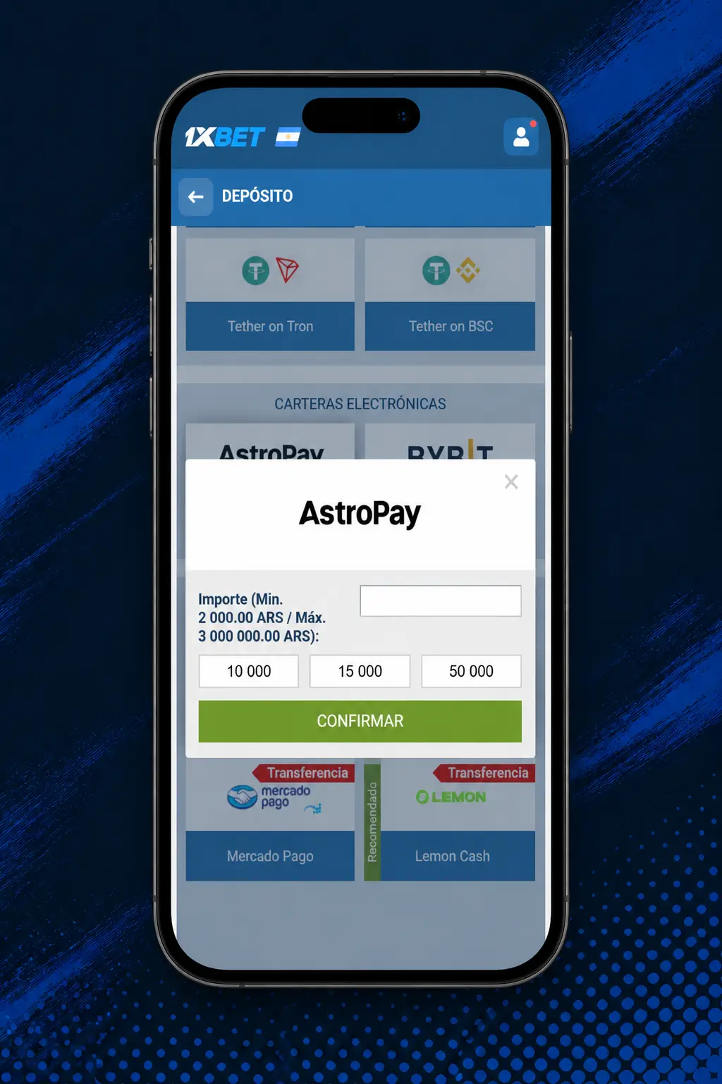 Pasos para registrarte, depositar y jugar en el casino de 1xbet Argentina, desde el registro hasta la primera apuesta.