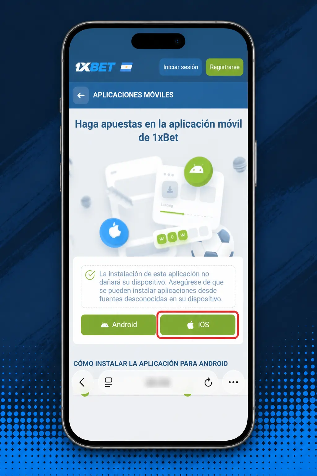 Pasos para instalar 1xbet en iOS desde Safari y agregar el acceso directo a la pantalla de inicio