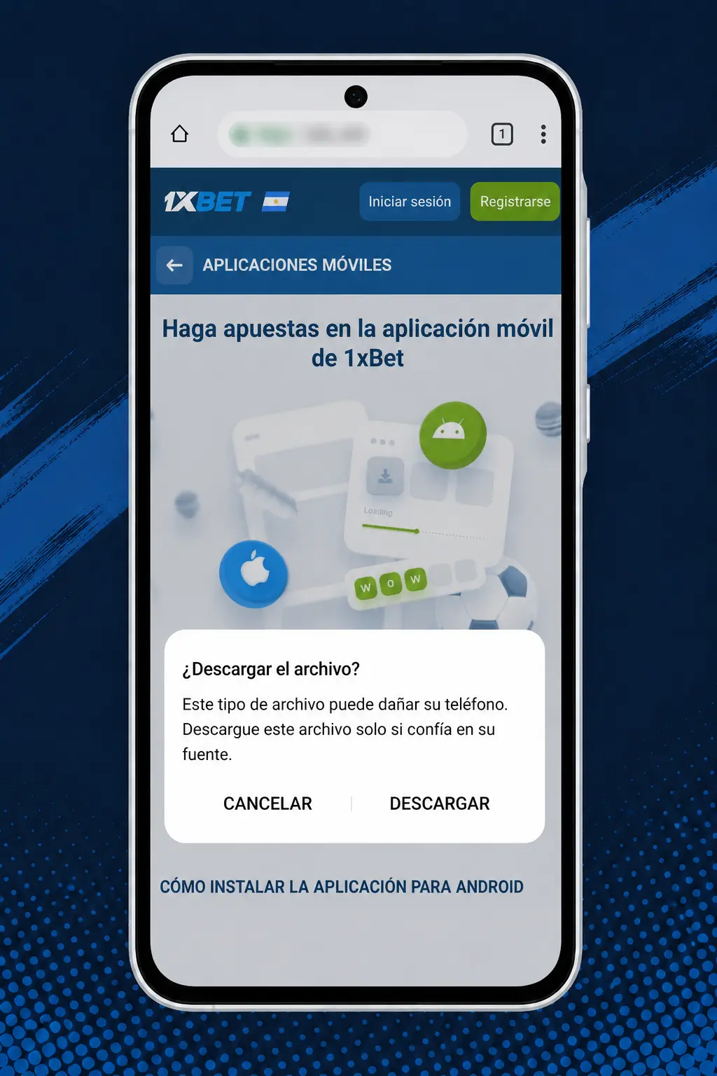 Pasos para instalar el APK de 1xbet en Android: descarga, permisos de seguridad, instalación y acceso a la cuenta.