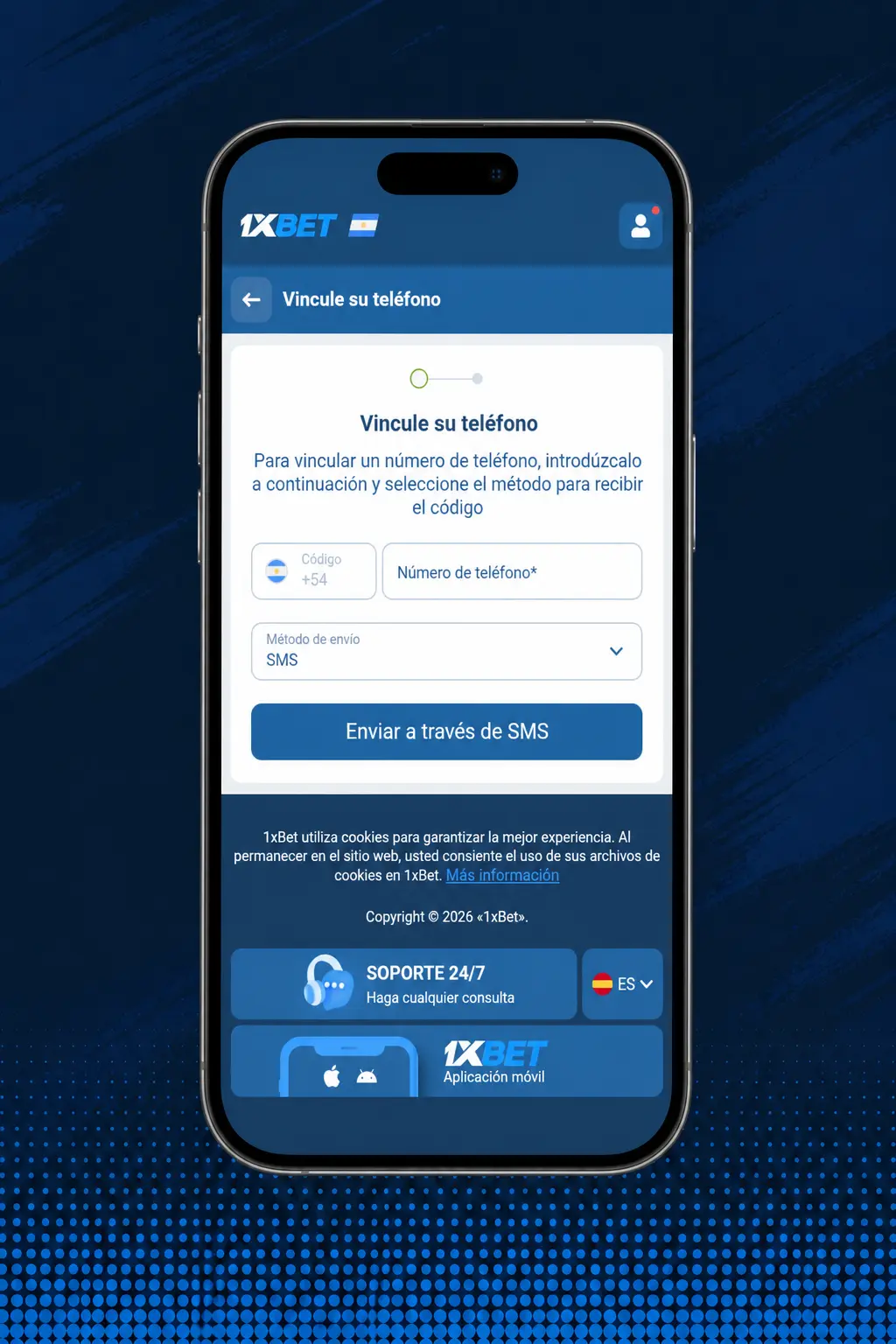 Pasos para registrarse, depositar y realizar una apuesta en 1xBet desde la app o sitio web en Argentina
