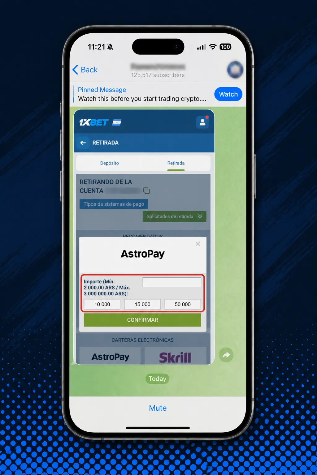 Pasos para retirar fondos de 1xbet: acceder a la cuenta, elegir método de pago e ingresar los datos para confirmar el retiro.