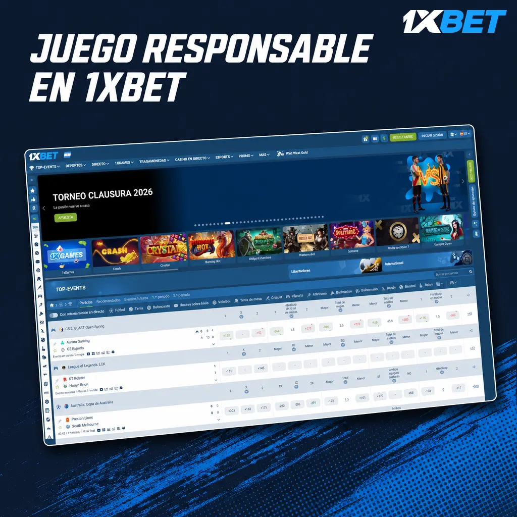 Herramientas de juego responsable en 1xbet: límites de depósito, autoexclusión y períodos de descanso para usuarios mayores de 18 años