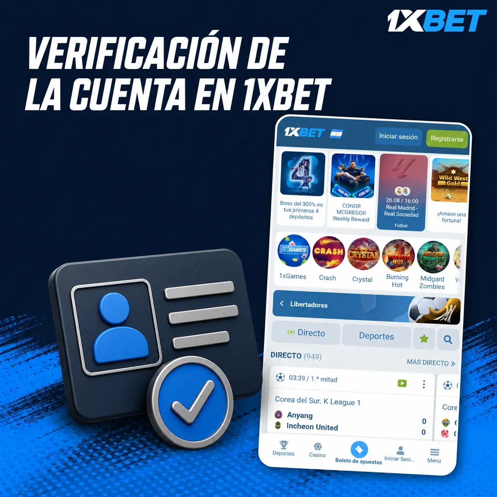 Verificación de identidad KYC en 1xbet para confirmar datos del titular y autorizar retiros de forma segura